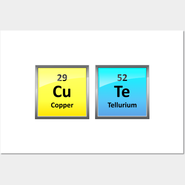 CuTe Periodic Table Word Wall Art by sciencenotes